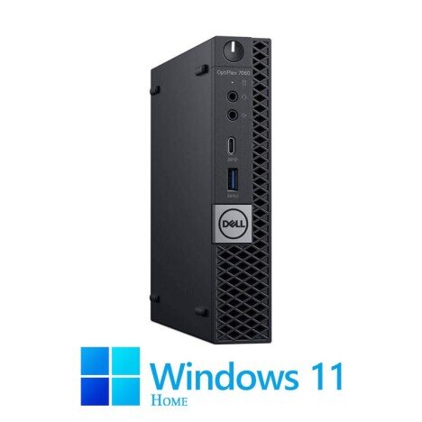 Mini PC Dell OptiPlex 7060, Hexa Core i5-8500T, 16GB DDR4, SSD, Win 11 Home